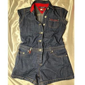 ! SOLD! RARE VINTAGE TOMMY HILFIGER DENIM ROMPER